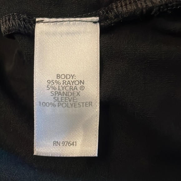 J.Jill Wearever Pleated-Sleeve Top Black L - Picture 7 of 10